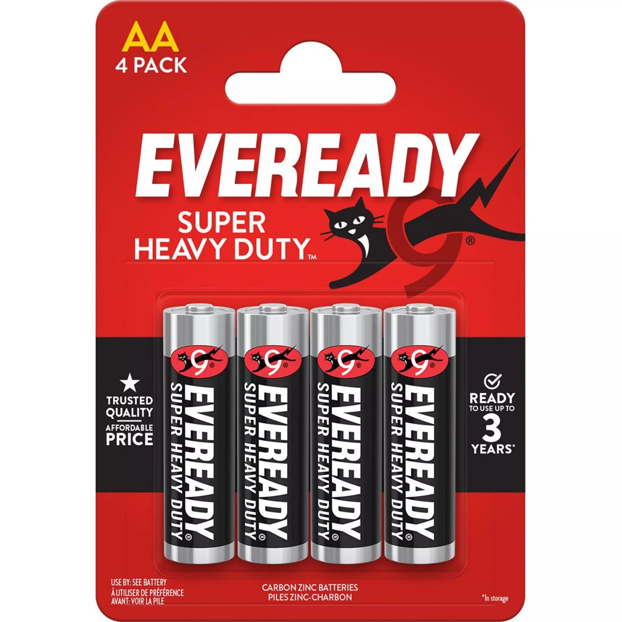 Eveready Batteries Super Heavy AA 4pk