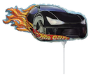Flexmetal Black Racing Hot Cars 14" Foil Balloon