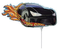 Flexmetal Black Racing Hot Cars 14" Foil Balloon