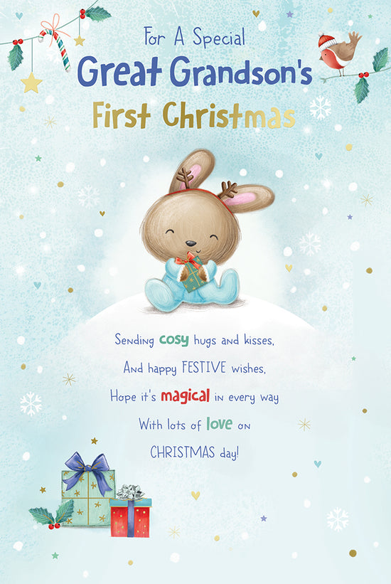 Kingfisher C75 1st Christmas Great-Grandson 6pk