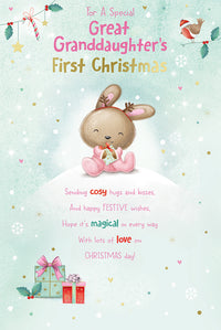 Kingfisher C75 1st Christmas Gt-Granddaughter 6pk