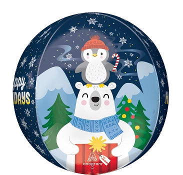 Anagram Frosted Friends 16" Orbz Balloon