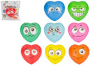 Colourful Heart Squishy 4cm 24pk