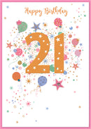 Isabel's Garden C50 Birthday Age 21 6pk