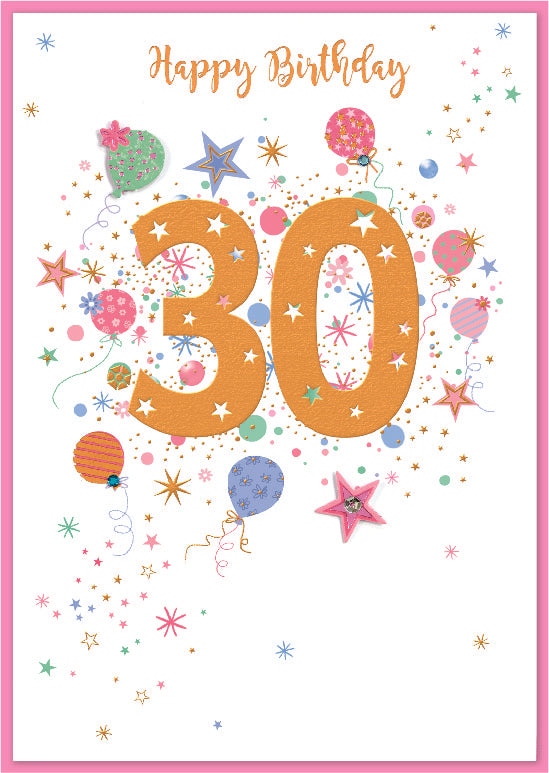 Isabel's Garden C50 Birthday Age 30 6pk