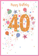 Isabel's Garden C50 Birthday Age 40 6pk
