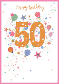 Isabel's Garden C50 Birthday Age 50 6pk