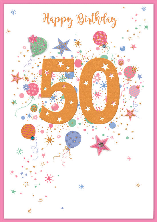 Isabel's Garden C50 Birthday Age 50 6pk