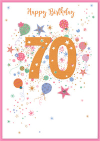 Isabel's Garden C50 Birthday Age 70 6pk