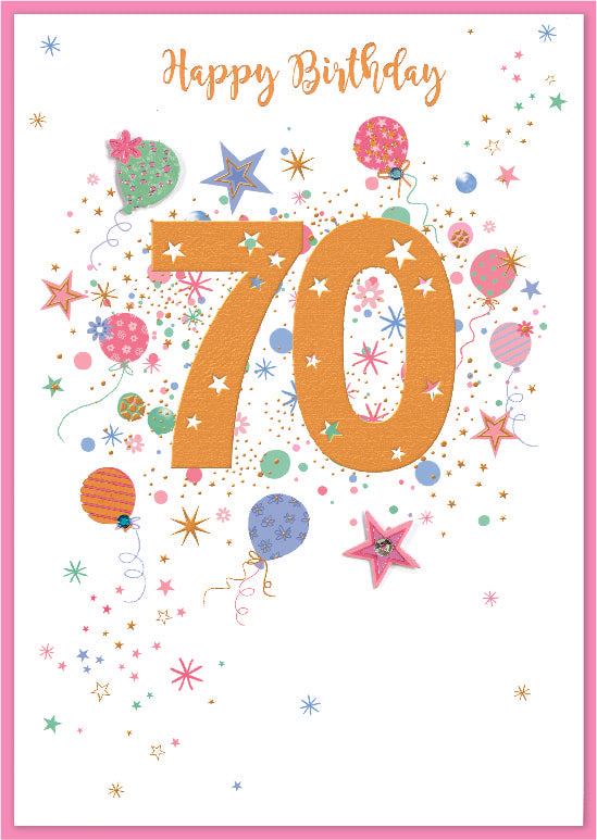 Isabel's Garden C50 Birthday Age 70 6pk