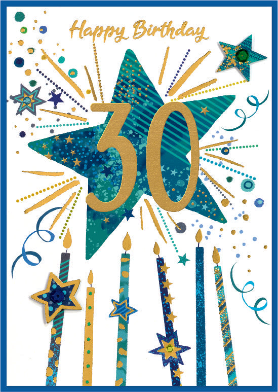 Isabel's Garden C50 Birthday Age 30 6pk