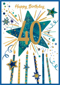 Isabel's Garden C50 Birthday Age 40 6pk