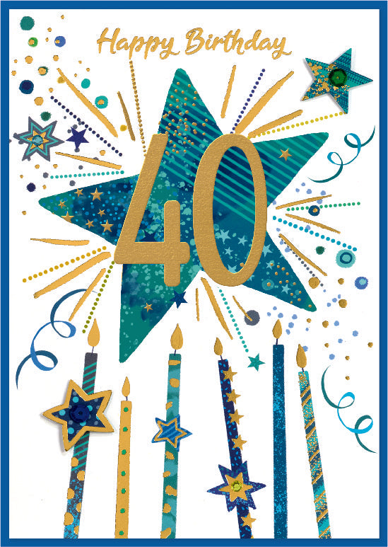 Isabel's Garden C50 Birthday Age 40 6pk