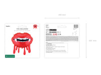 PartyDeco Bleeding Lips 36" Foil Balloon