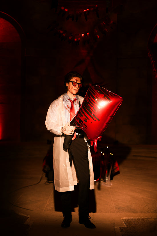 PartyDeco Cleaver With Blood 35" Foil Balloon