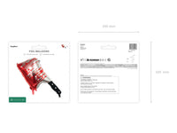 PartyDeco Cleaver With Blood 35" Foil Balloon