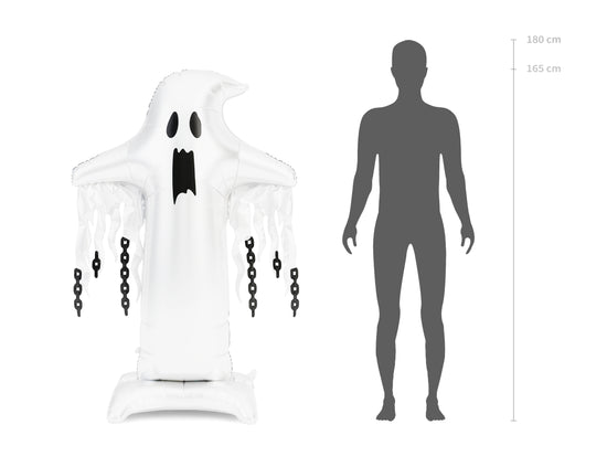 PartyDeco Standing Ghost 65" Air Fill Foil Balloon