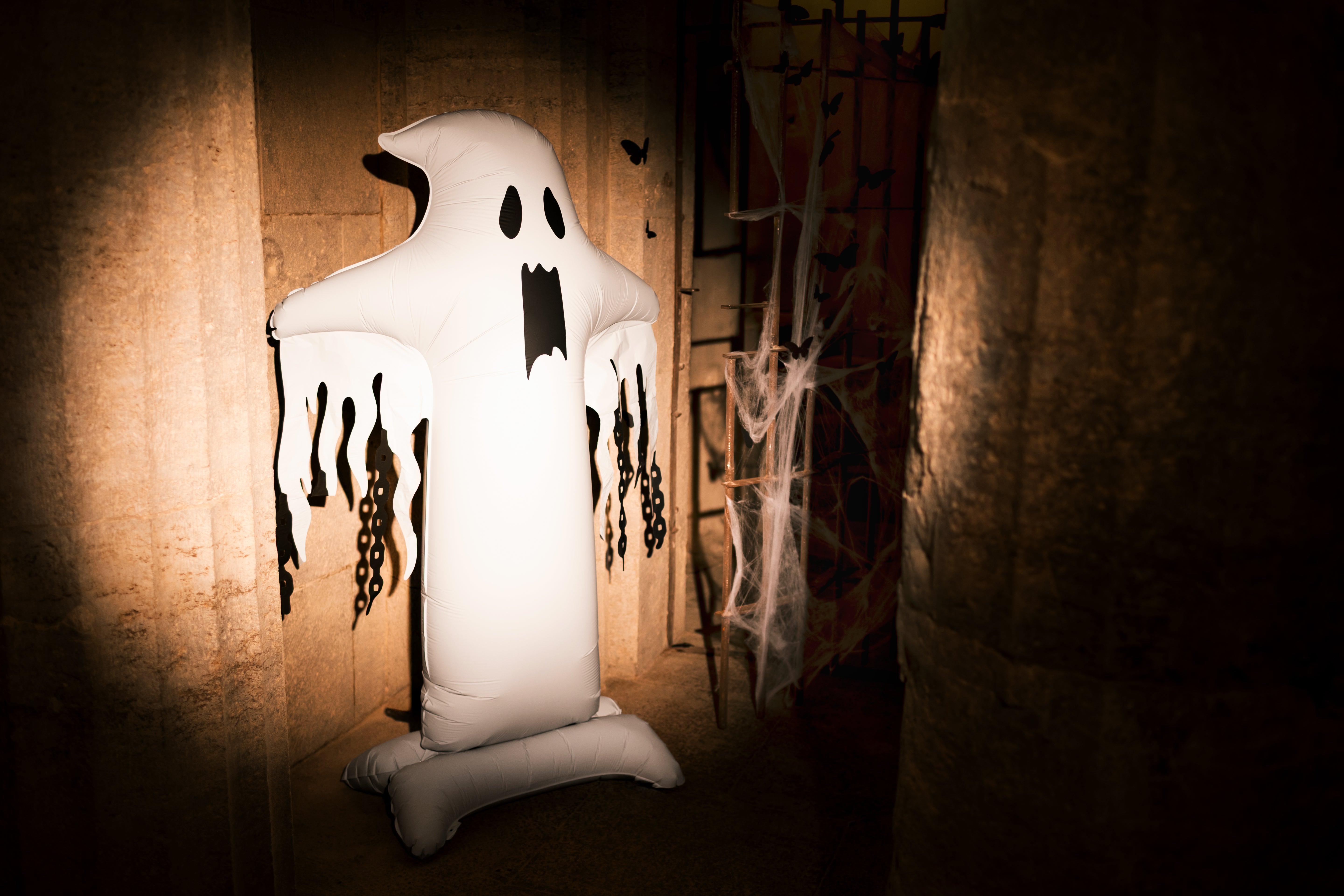 PartyDeco Standing Ghost 65" Air Fill Foil Balloon