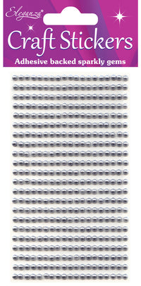 Eleganza Pearl Stickers Silver 3mm 418pcs