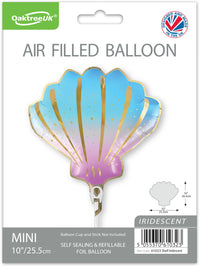 Oaktree Iridescent Shell 10" Air Fill Foil Balloon