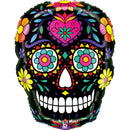 Grabo Mighty Black Sugar Skull 22" Foil Balloon