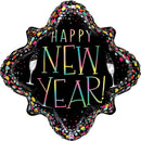 Grabo New Year Confetti Frame 24" Foil Balloon
