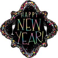 Grabo New Year Confetti Frame 24" Foil Balloon