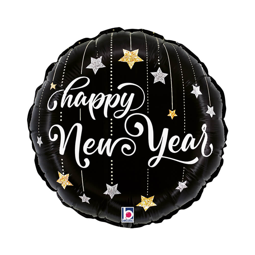 Grabo New Year Sparkling Stars 18" Foil Balloon