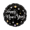 Grabo New Year Sparkling Stars 18" Foil Balloon