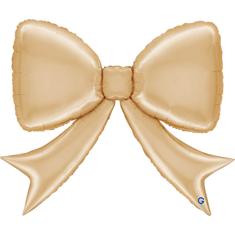 Grabo White Gold Bow 41" Foil Balloon