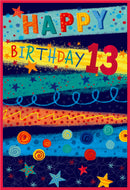 Simon Elvin C50 Birthday Age 13 6pk