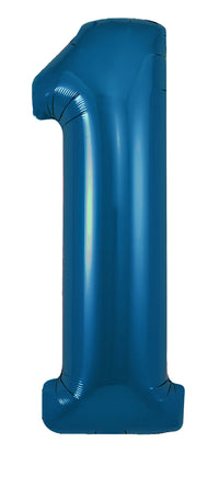 Oaktree Foil Balloon Metallic Navy 34" Number 1