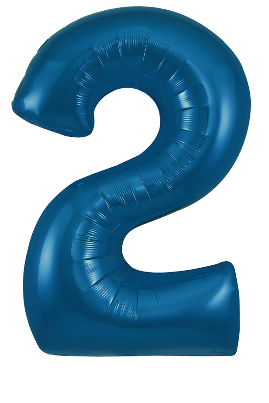Oaktree Foil Balloon Metallic Navy 34" Number 2