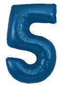Oaktree Foil Balloon Metallic Navy 34" Number 5