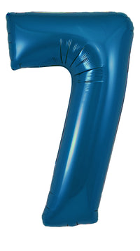 Oaktree Foil Balloon Metallic Navy 34" Number 7