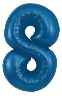 Oaktree Foil Balloon Metallic Navy 34" Number 8