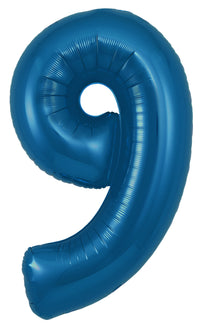 Oaktree Foil Balloon Metallic Navy 34" Number 9