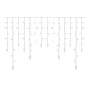 LED Timer Icicle Curtain Lights White