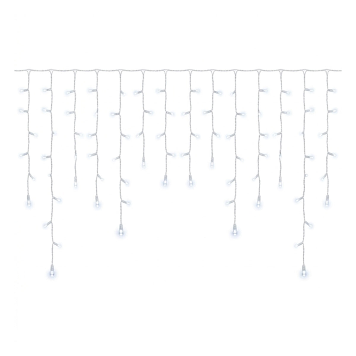 LED Timer Icicle Curtain Lights White
