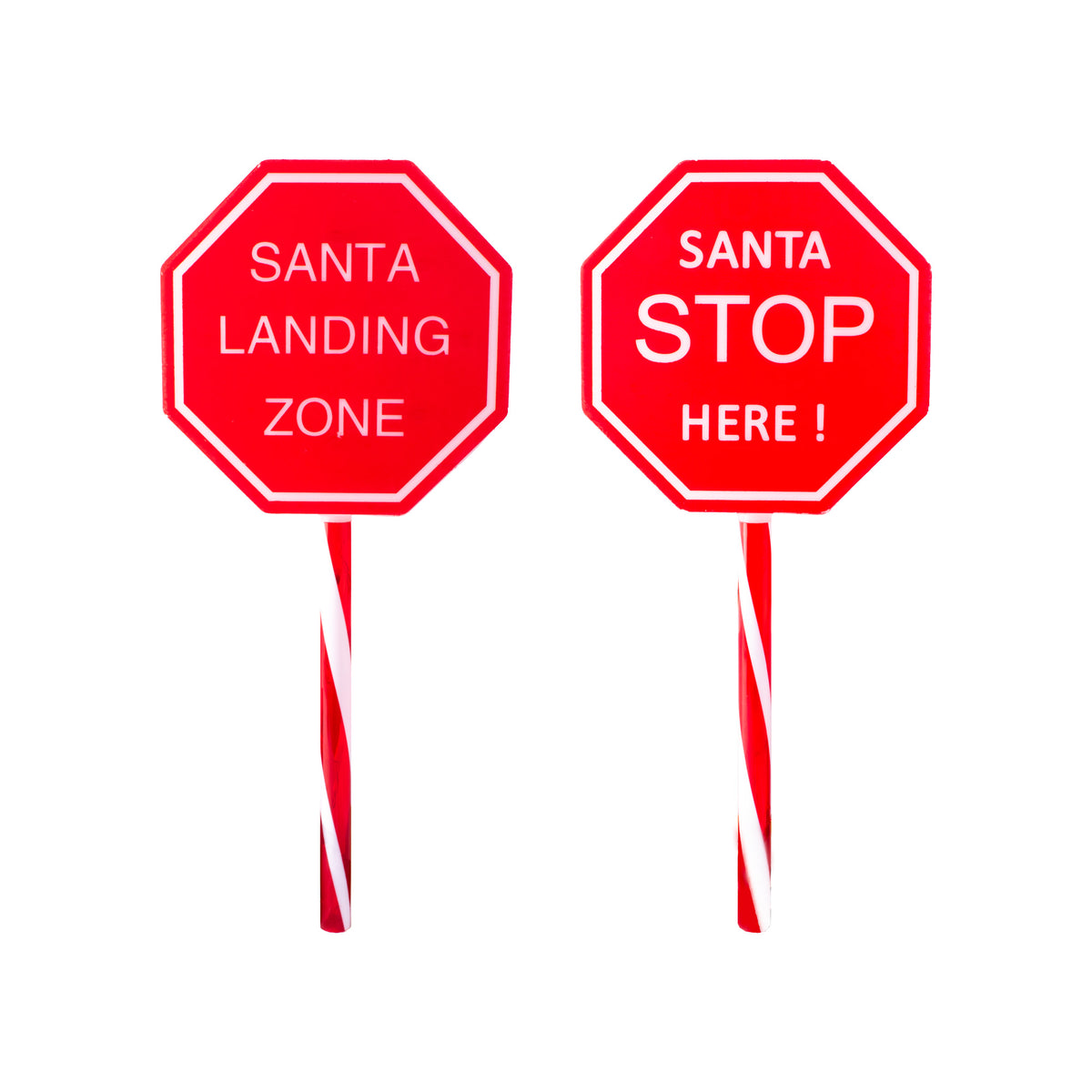Uncle Bills Limited Santa Stop Here sign with LED timer, seasonal decoration, 56.5cm festive holiday sign with lights