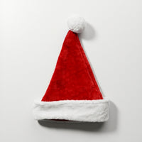 Adult Santa hat for fancy dress, red with white trim, from Uncle Bills Limited, shown on a plain background.