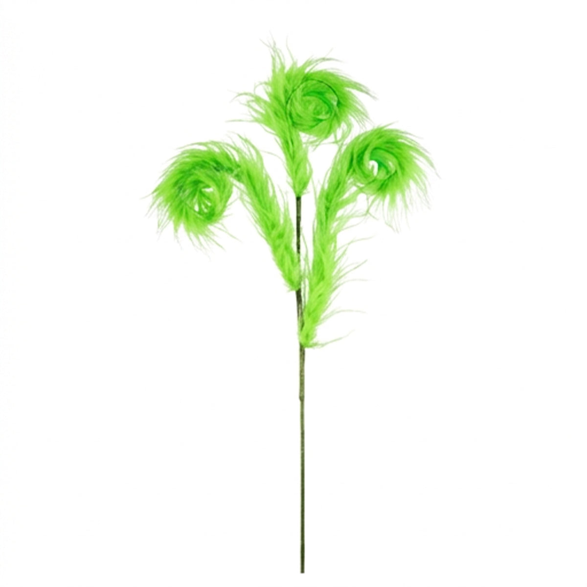 Green Furry Swirl Pick 63cm