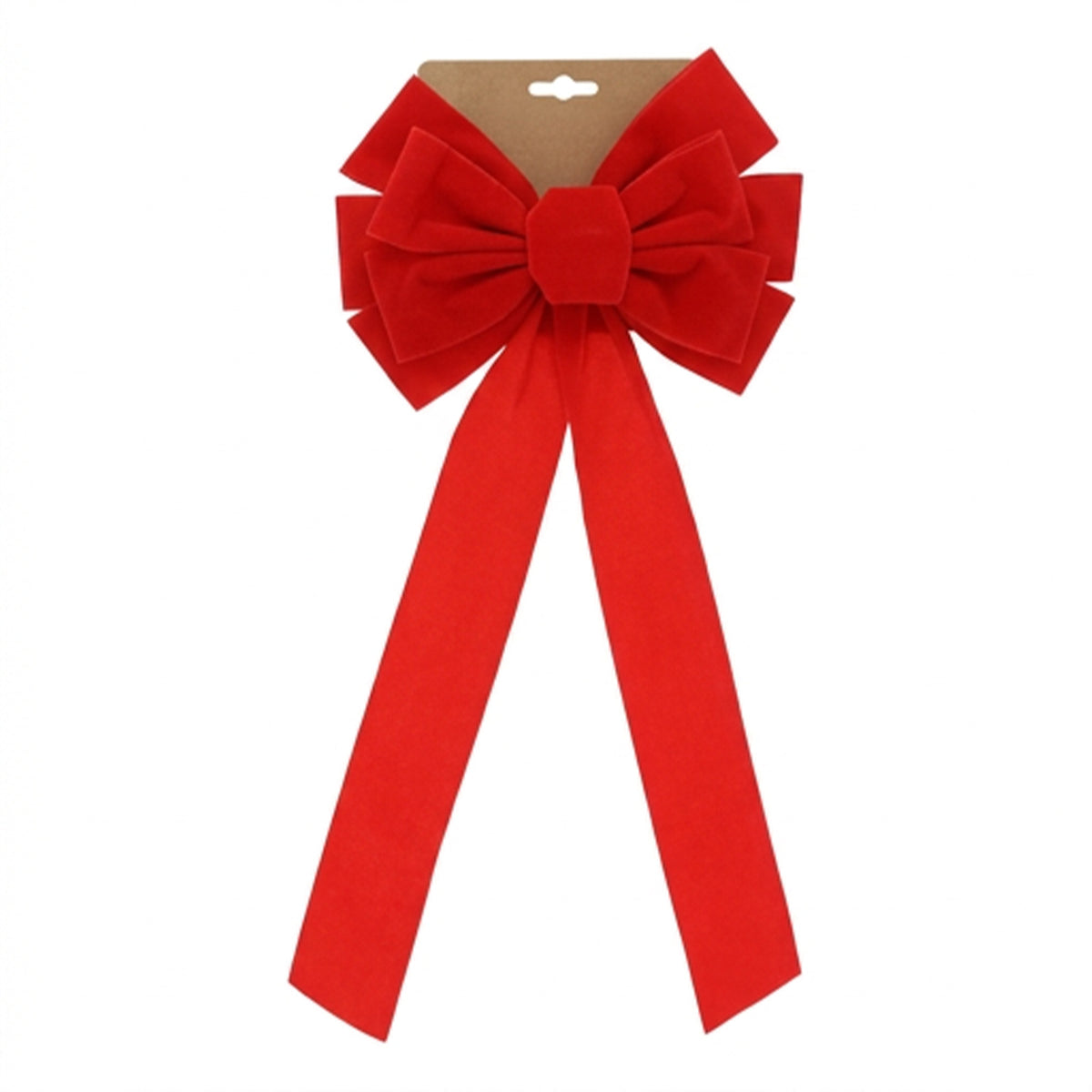 Red Flocked Bow
