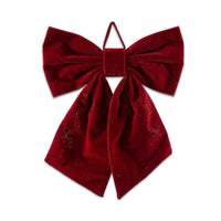 Burgundy Flocked Bow 46x64cm