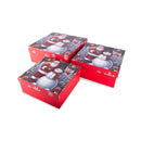 Gift Box Santa/Snowman Traditional Medium Set of 3