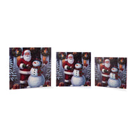 Gift Box Santa/Snowman Traditional Large Set of 3