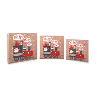 Gift Box Santa'sTrain Medium Set of 3