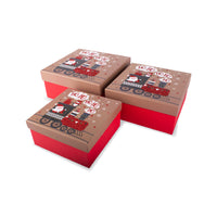 Gift Box Santa'sTrain Large Set of 3
