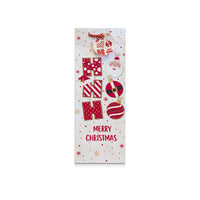 Gift Bag Ho Ho Ho Santa Bottle 6pk