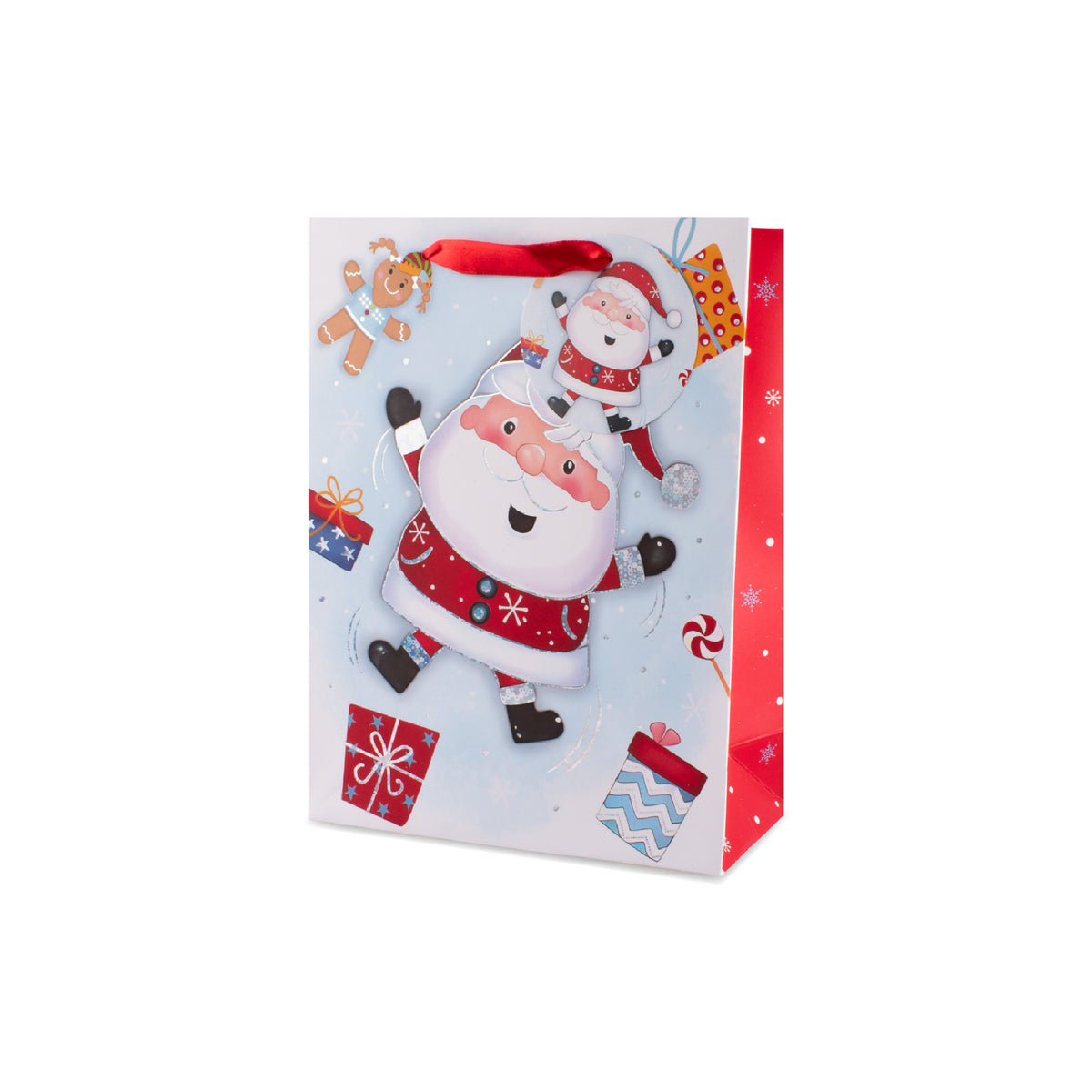Cute Santa Gift Bag Medium 6pk
